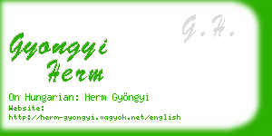gyongyi herm business card